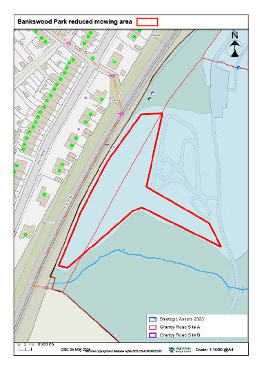 Bankswood Park reduced mowing area
