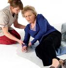 Carelink carer and elderly stock photo