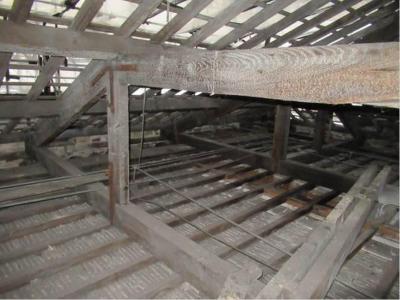 Inside roof space