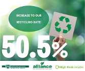 Recycling rates now over 50%