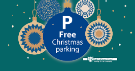 Free parking Christmas 2022 graphic