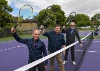 Councillor Rob Baker (centre) with Club Secretary Craig Woodward (left) and Treasurer John Eary (right).