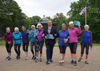 Councillor Damien Greenhalgh launched the Move More Strategy at the Pavilion Gardens in Buxton where he was joined by a local running group.