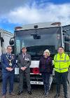 High Peak Mayor Councillor Peter Inman, AES Business Services Manager Mike Abbot, Executive Councillor for Climate Change and Environment Jean Todd and AES Regional Operations Manager Lisa Selby