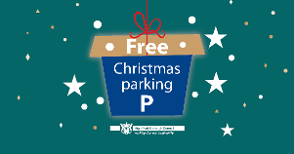 December free parking logo 2023
